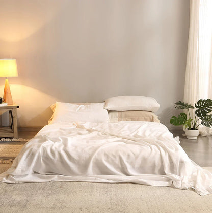 Linen bed sheets