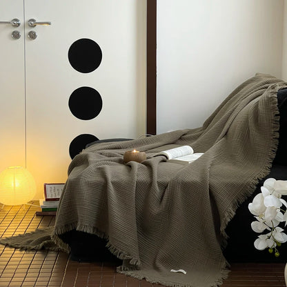 Natural cotton blanket