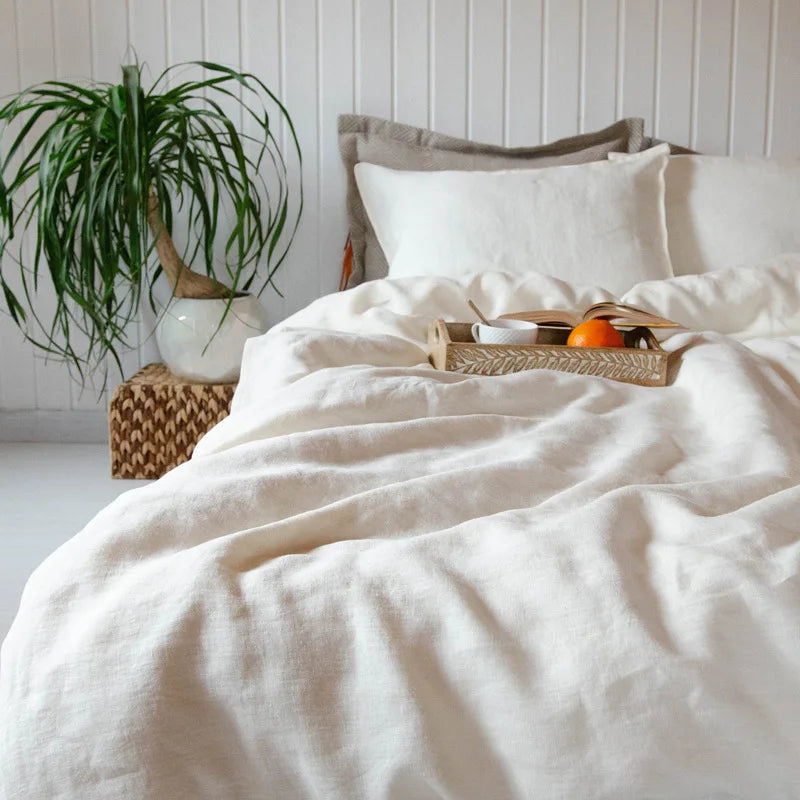 Linen bed sheets