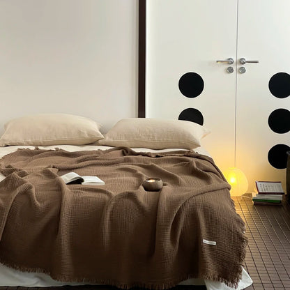 Natural cotton blanket