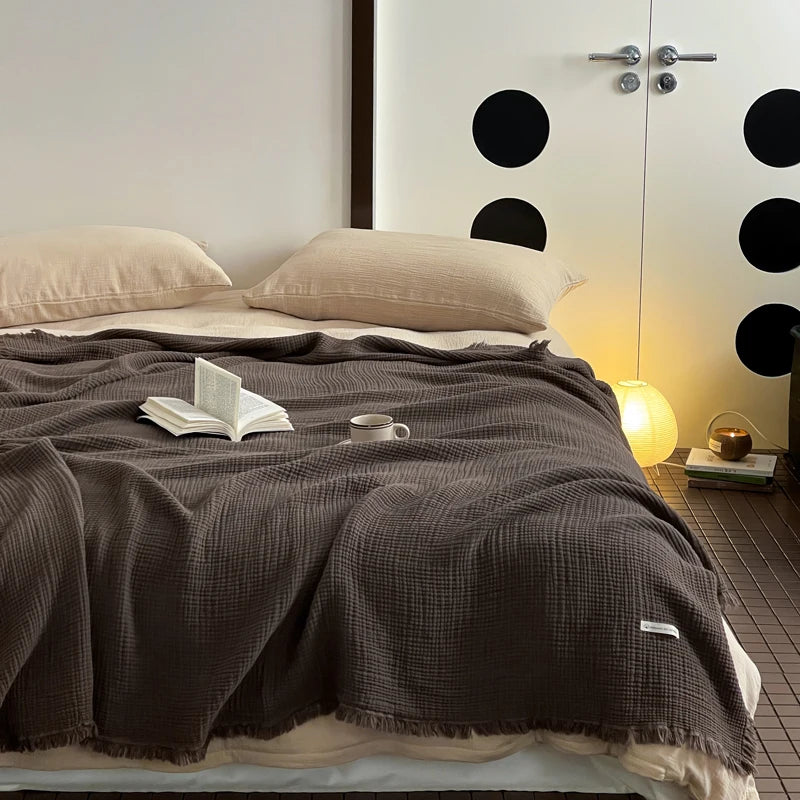 Natural cotton blanket