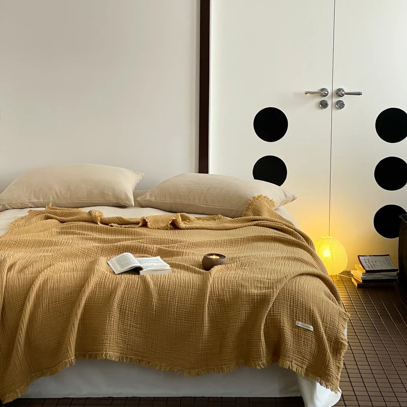 Natural cotton blanket