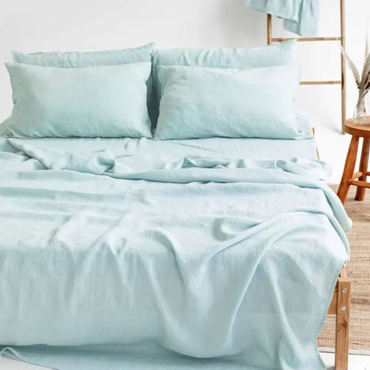 Linen bed sheets