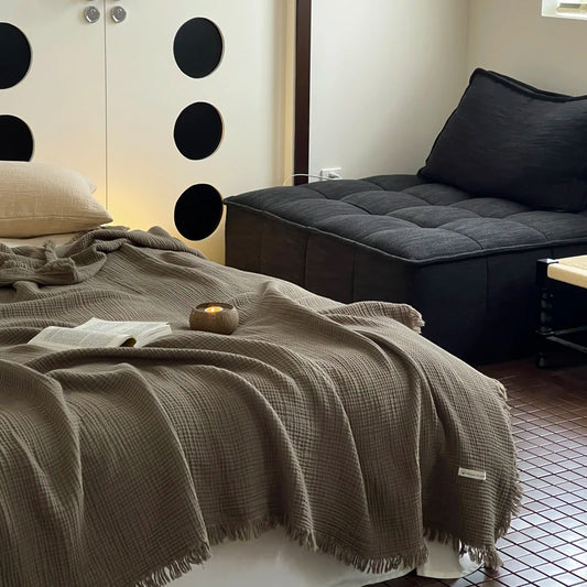 Natural cotton blanket